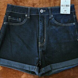 NWT Womens Forever21 Indigo Denim Shorts Size 28